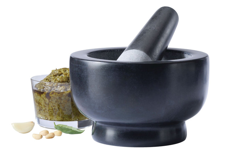 Vida By Paderno Granite Mortar & Pestle, Black D5