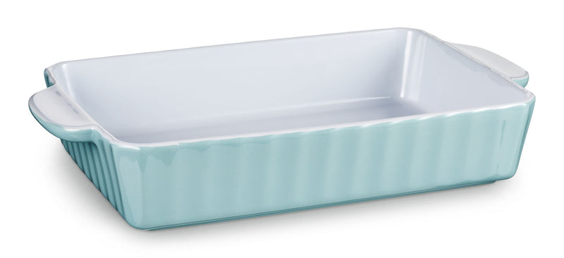 Vida by PADERNO Large Rectangular Ceramic Baking Dish, Blue Q8