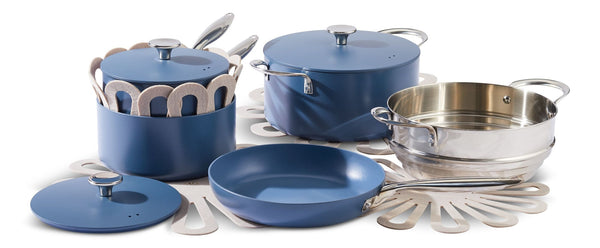 Vida by PADERNO Non-Stick Cookset, Blue, 8-pc R3