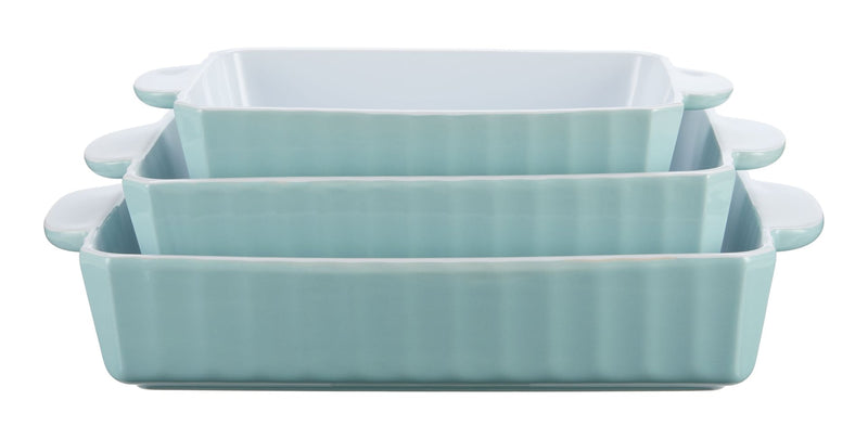 Vida by PADERNO Rectangular White/Blue Bake Set, 3-pc D3
