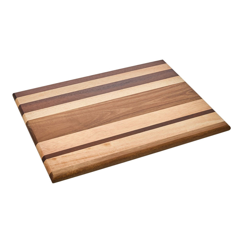 Vida by PADERNO Striped Multi Wood Large Cutting Board S2