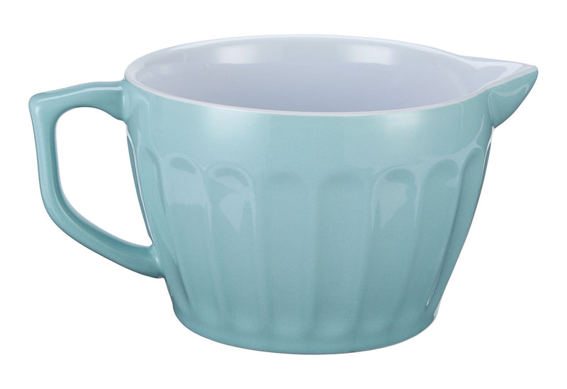 Vida by PADERNO White/Blue Ceramic Batter Bowl, 2.5-qt K8