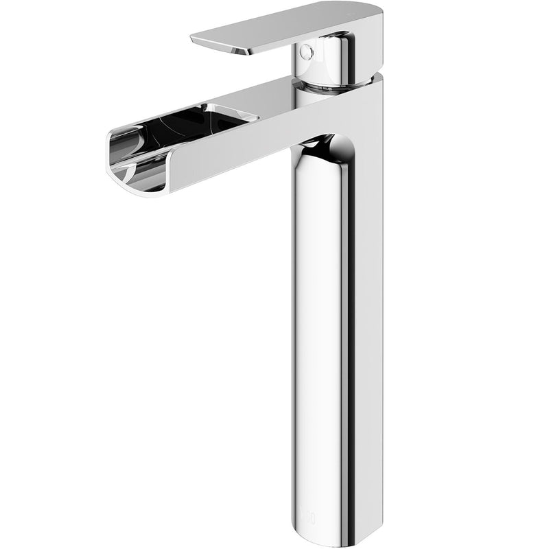 VIGO Amada Single Handle Vessel Single Hole Bathroom Sink Faucet, WaterSense Certified, Chrome X2