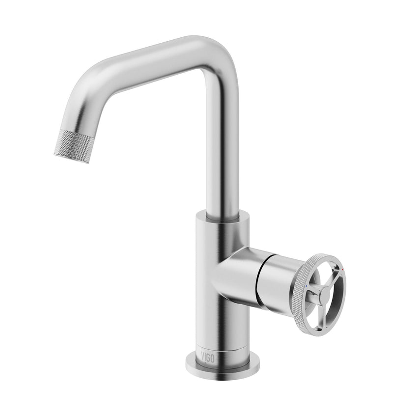 VIGO Cass 9-in Single-Hole Bathroom Faucet, Various Finishes M1