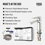 VIGO Davidson Single Handle Single Hole Bathroom Sink Faucet, WaterSense Certified, Chrome