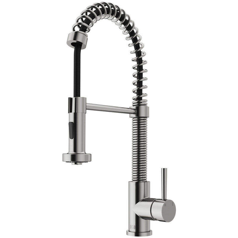 VIGO Edison Pull-Down Spray Kitchen Faucet, Stainless Steel L7