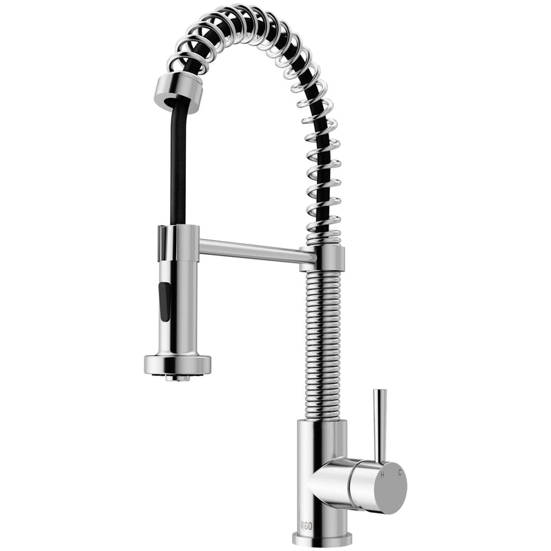 VIGO Edison Single Handle Pull Down Kitchen Faucet, Chrome T4