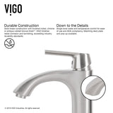 VIGO Glass Grey Onyx Bathroom Sink/Basin Set with Linus Faucet and Rectangular Vessel