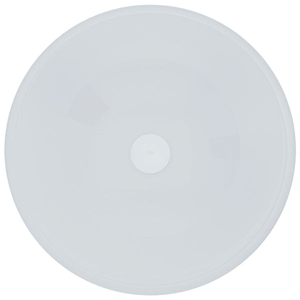 VIGO Glass Round Vessel Bathroom Sink/Basin with Rounded Edges & Deep Bowl, White X2
