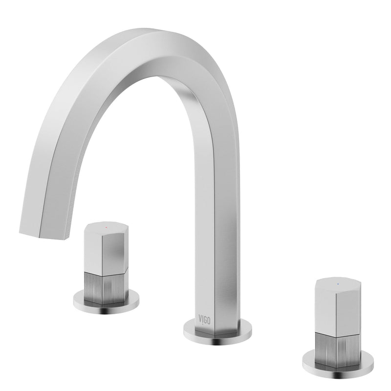 VIGO Hart 9-in 2-Handle Arched Bathroom Faucet, Various Finishes T7
