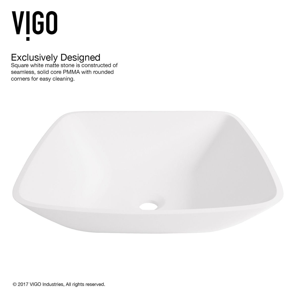 VIGO Hyacinth Matte Stone Round Vessel Bathroom Sink/Basin, Handpolished Construction, White