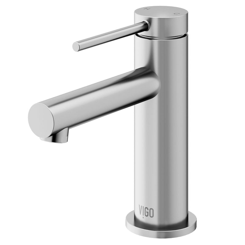 VIGO Jewel 6-in Single-Hole Bathroom Faucet, Various Finishes B9