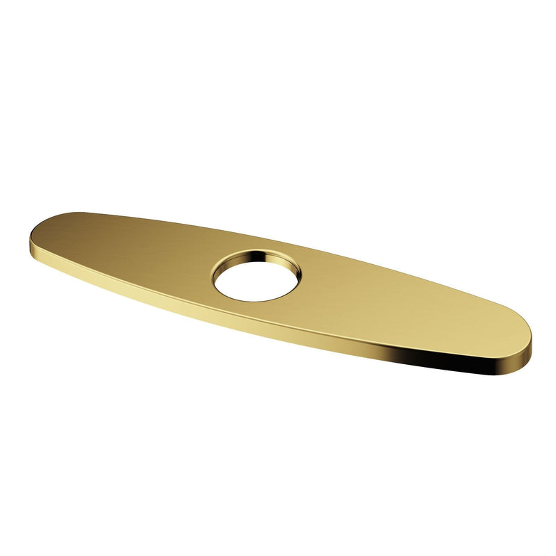 VIGO Kitchen Sink Faucet Hole Cover Deck Plate For 1 or 3 Hole, Matte Brushed Gold, 10-in D7