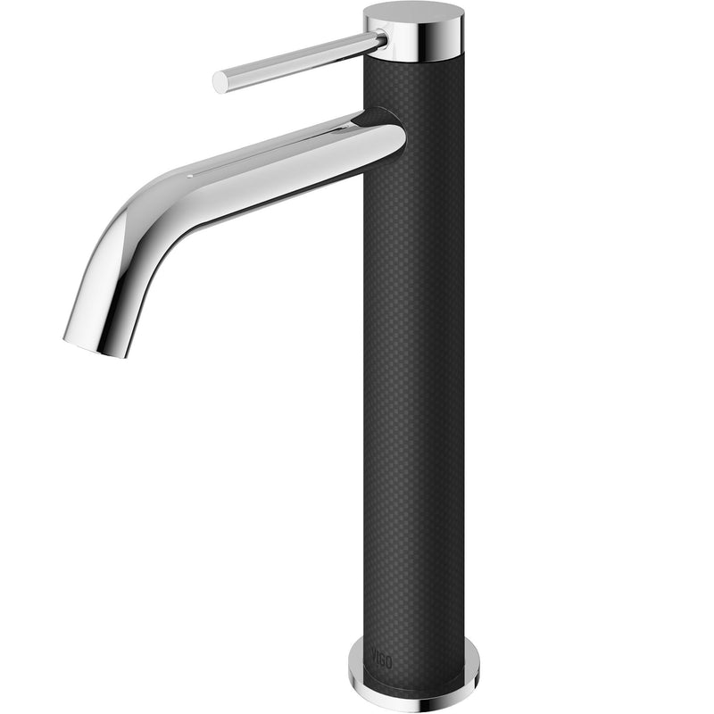 VIGO Lexington Single Handle Vessel Sink Bathroom Faucet with cFiber© Body, Chrome B7