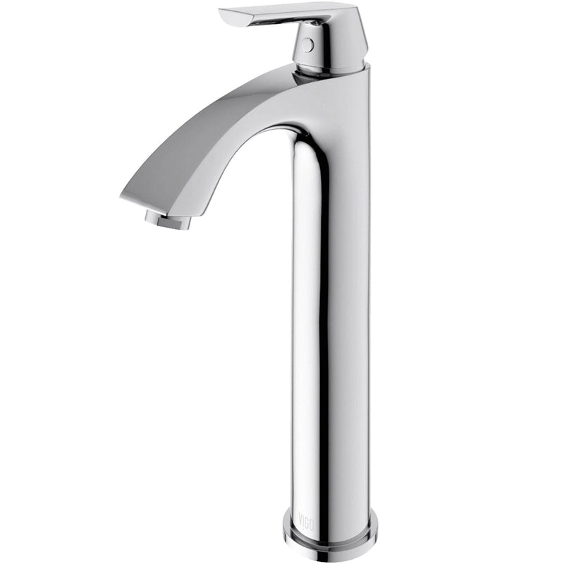 VIGO Linus Single Handle Vessel Sink Bathroom Faucet, Chrome R9