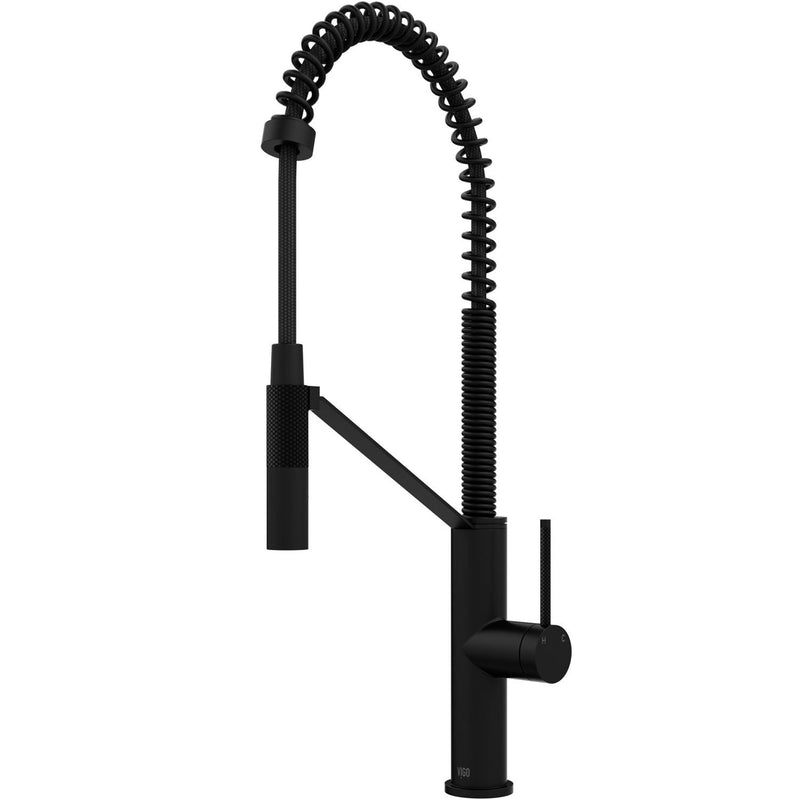 VIGO Livingston Magnetic Kitchen Faucet with Cfiber Technology, Matte Black C3