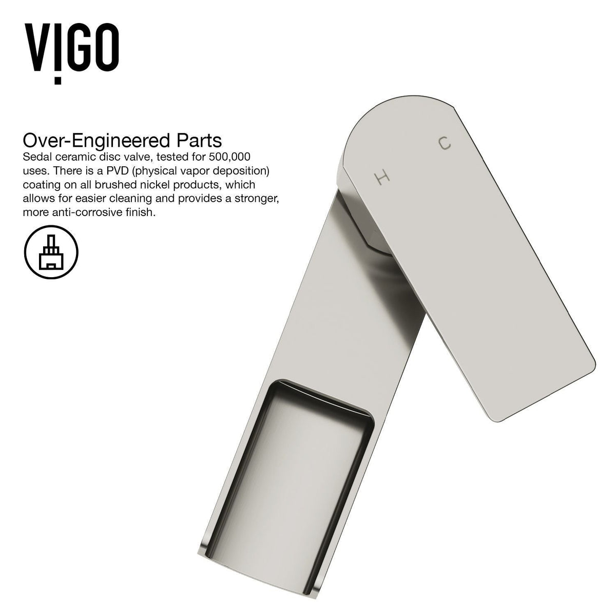 VIGO Lotus MatteStone Round White Composite Bathroom Sink/Basin Set with Amada Faucet and Pop-Up Drain