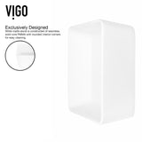 VIGO Marigold MatteStone Matte White Bathroom Sink/Basin Set with Sterling Faucet and Rectangular Composite Vessel