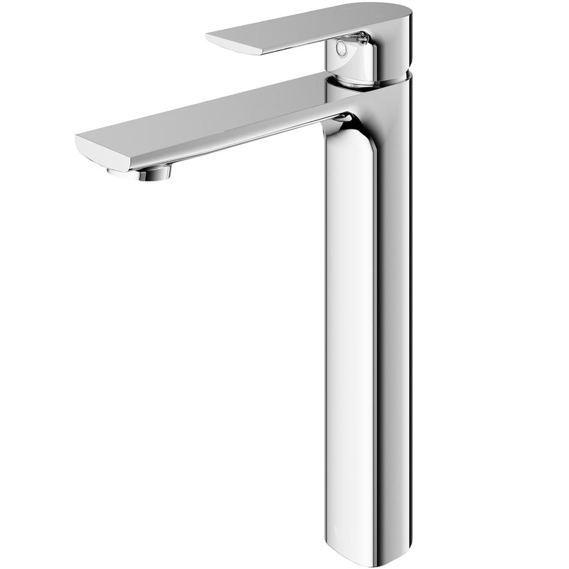 VIGO Norfolk Single Handle Vessel Single Hole Bathroom Sink Faucet, WaterSense Certified, Chrome, T3