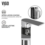 VIGO Norfolk Single Handle Vessel Single Hole Bathroom Sink Faucet, WaterSense Certified, Chrome,