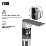 VIGO Norfolk Single Handle Vessel Single Hole Bathroom Sink Faucet, WaterSense Certified, Chrome,