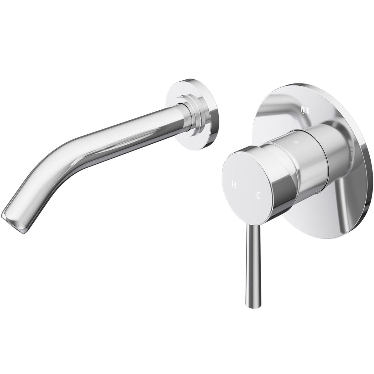 VIGO Olus Wall Mount Single Lever Bathroom Sink Faucet, WaterSense Certified, Chrome