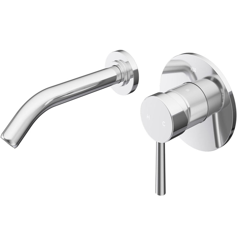 VIGO Olus Wall Mount Single Lever Bathroom Sink Faucet, WaterSense Certified, Chrome Z3