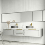 VIGO Palermo Gothic ConcretoStone 15x15-in Deep Grey Bathroom Sink/Basin with Round Vessel
