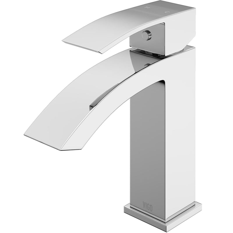 VIGO Satro Single Handle Single Hole Bathroom Sink Faucet, WaterSense Certified, Chrome M2
