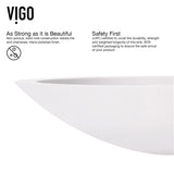 VIGO Wisteria MatteStone White Bathroom Sink/Basin Set with Apollo Faucet and Oval Composite Vessel