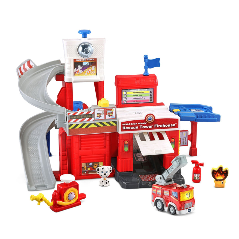VTech Go! Go! Smart Wheels Race Rescue Firehouse Track, French X4