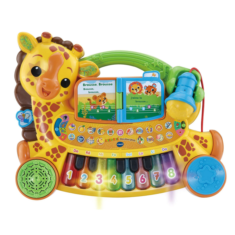 VTech Zoo Jamz Giraffe Piano (French Version), Battery Operated, Microphone included H4