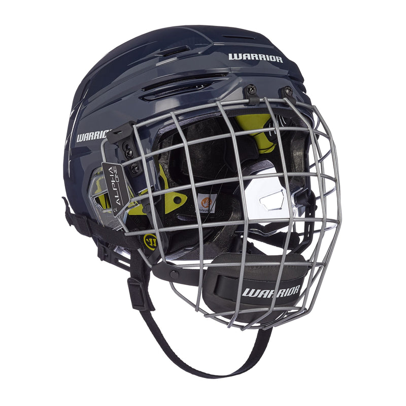 Warrior Alpha Pro Senior Hockey Helmet & Cage Combo, Navy E6