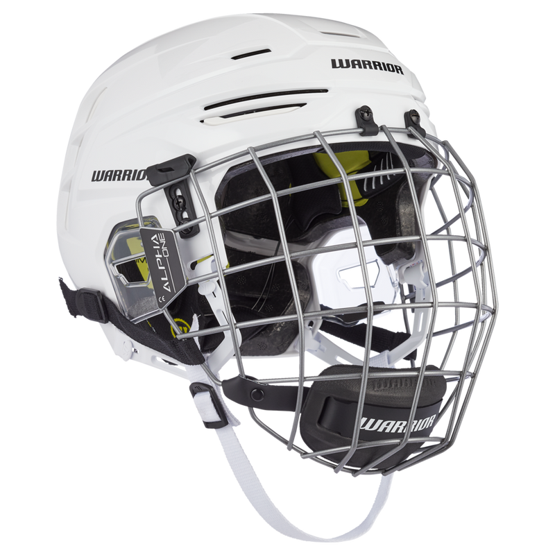 Warrior Alpha Pro Senior Hockey Helmet & Cage Combo, White I5