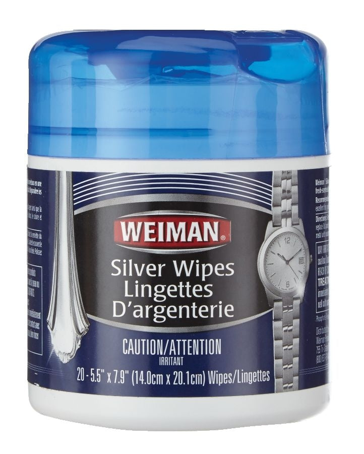 Weiman Silver Wipes, for Sterling Silver, Silver Plate & Fine Antique Silver, 20-pk W7