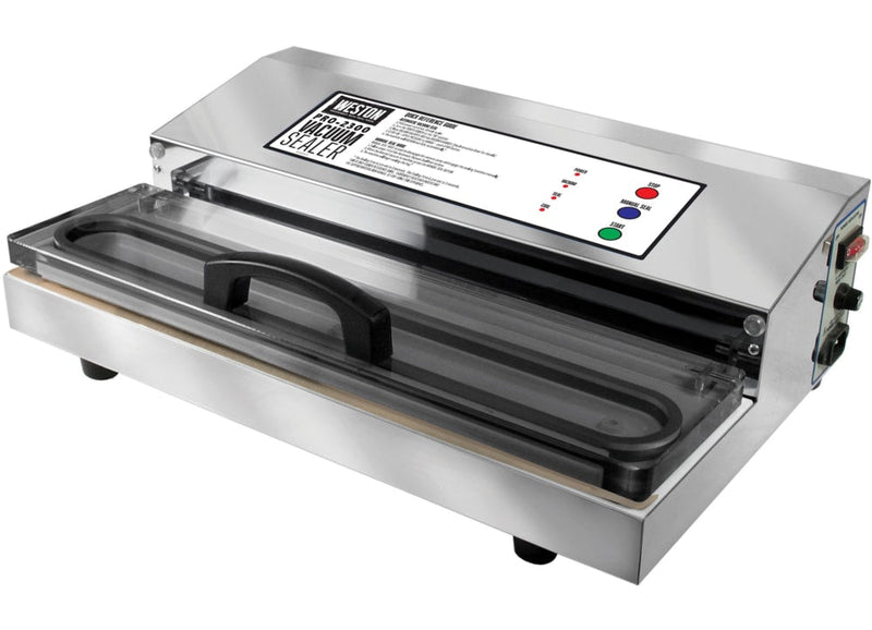 Weston Pro-2300 Stainless Steel Commercial Grade Double Piston Pump Vacuum Sealer, Silver B9