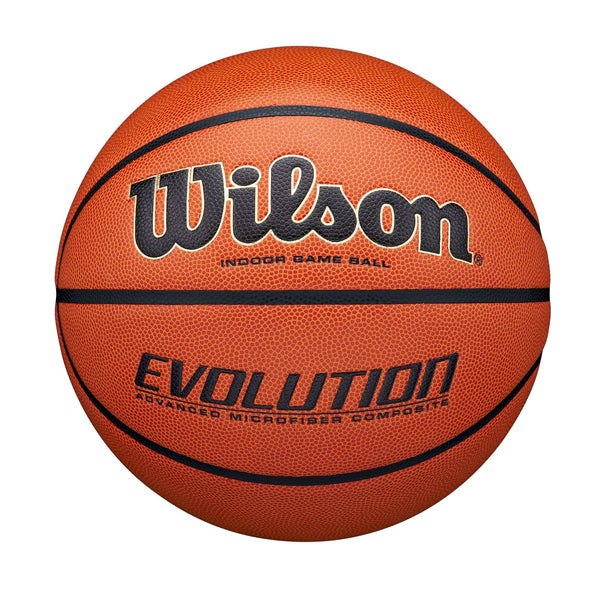 Wilson Evolution Indoor Composite Game Basketball, Size 6, Brown N9