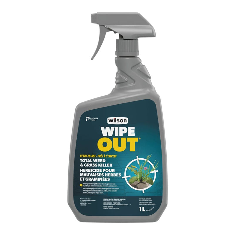 Wilson Wipe Out Ready-to-Use Total Weed & Grass Killer, Herbicide Sprayer, 1-L T5