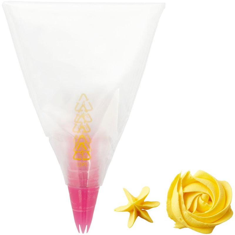 Wilton Disposable Piping Decorating Bag Tip Fuse, Clear, 6-pk, for Baking/Cake Decoration U9