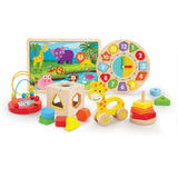 Woodlets 6-in-1 Wooden Game/Toy Gift Set for Ages 3+