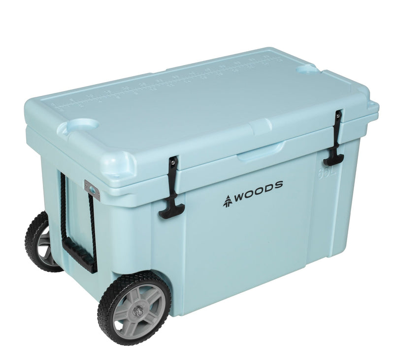 Woods ARCTIC Wheeled Roto-Moulded Cooler with Handle, 65-L, Light Blue S6