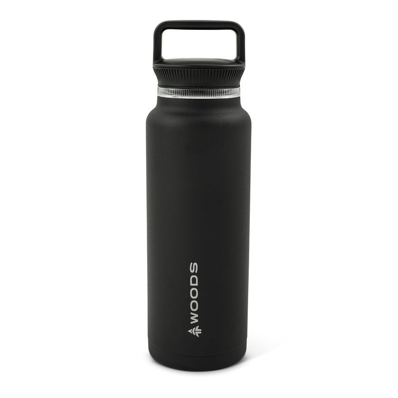 Woods Double Wall Insulated Stainless Steel Portable Reusable Water Bottle with Top Handle, BPA-Free, 50-oz C3