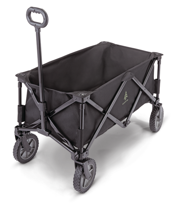 Woods Outdoor Collapsible Folding Utility Standard Wagon & Carry Bag, 150 lb Capacity, Black D8