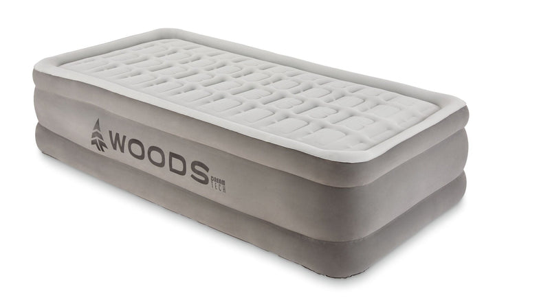 Woods Tritech Double-High Air Mattress with Built-In 120V Pump, Twin G3