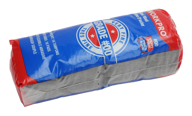 Workpro Steel Wool Pads For Multi-Surface Smoothing & Cleaning, Very Fine Grade F3
