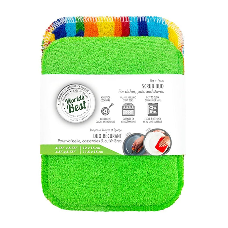 World's Best Foam Pot Scrubber, Washable, 2-pk T4