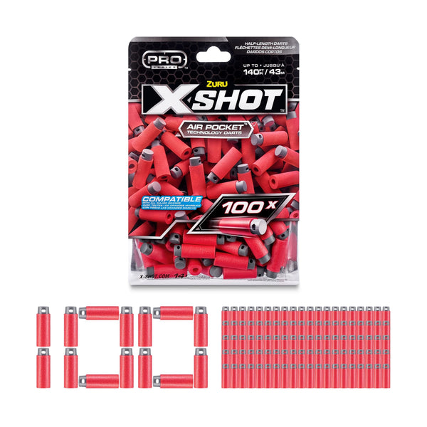 X-Shot Pro Series Half-Length Darts Refills Foil Bag, 100-pk, Ages 8+ A0