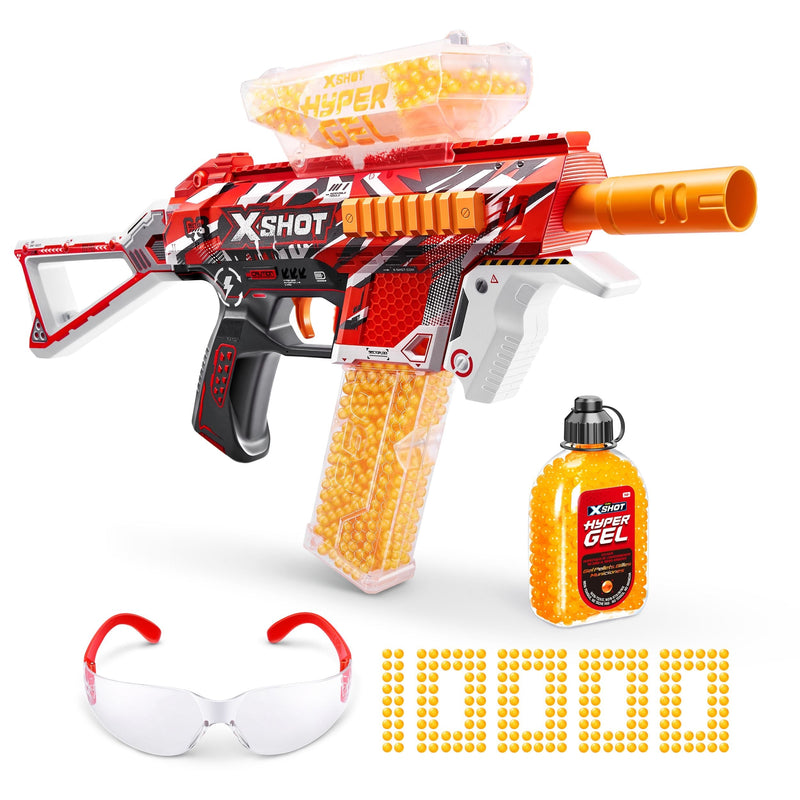 XSHOT Hyper Gel Trace Fire Blaster with 10,000 Gel Pellets F7