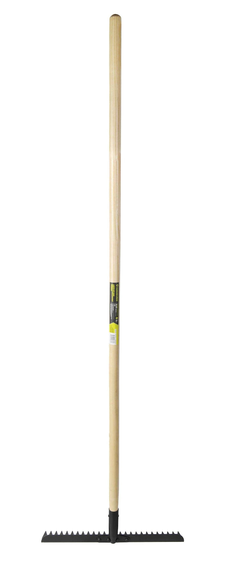 Yardworks 18.5-in Wide Metal 26-Tine Landscape Rake, 60-in Hardwood Shaft V1