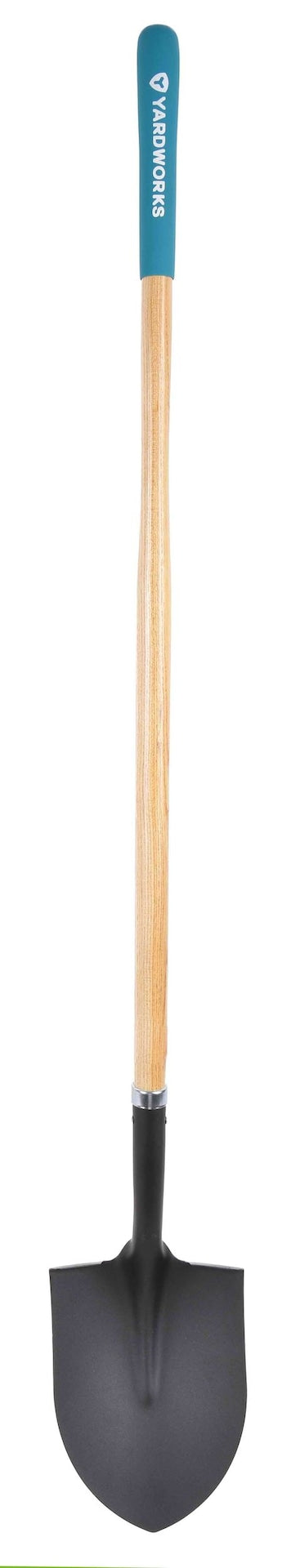 Yardworks Tempered Steel Round Point Long Handle Shovel, 62-In, Hardwood Shaft T2